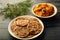 Indian street foods- wheat paratha with dum aloo.