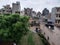 Indian street view monsoon view of New delhi