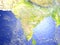 Indian subcontinent on realistic model of Earth