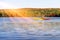 Indian summer at a lake in Algonquin Provincial Park near Toronto in autumn, Canada