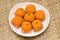 Indian sweet for Diwali , besan laddu or ladoo Indian traditional dessert or mithai