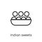 indian Sweets icon. Trendy modern flat linear vector indian Sweets icon on white background from thin line india collection