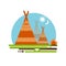 Indian teepee vector concept