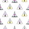 Indian teepee white vector seamless pattern.