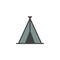 Indian tepee filled outline icon