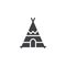 Indian tepee icon vector