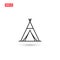 Indian tepee icon vector design isolated 3