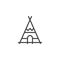 Indian tepee line icon