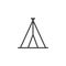 Indian tepee outline icon