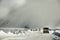 Indian and tibetan drive car and truck on Khardung La Road in Himalaya mountain at Leh Ladakh in Jammu and Kashmir, India