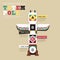 Indian totem pole infographic elements