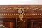 Indian traditional craft wooden box with metal inlay floral design and wood carving