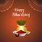Indian traditional festival of happy bhai dooj celebration greeting card and background