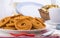 Indian Traditional Snack Chakli on White Background