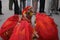 Indian Tribal Dancers Procession in their traditional attire