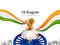 Indian tricolor background for 15th August Happy Independence Day of India