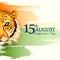 Indian tricolor background for 15th August Happy Independence Day of India