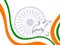 Indian tricolor flag with flying pigeons.