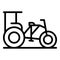 Indian tricycle icon outline vector. Asia bike