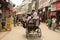 Indian trishaw on the street in Delhi