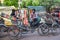 Indian trishaw waiting passengers on the street.