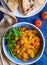 Indian veg meal - bottle gourd curry with roti