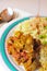 Indian vegetarian curry rice