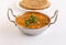 Indian Vegetarian Food Peas and Carrot Curry in a Steel Wok