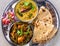 Indian vegetarian thaali meals