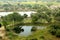 An indian village landscape of sittanavasal.