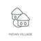 Indian Village linear icon. Modern outline Indian Village logo c