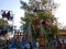 indian village people enjoying swing at local fair program in India January 2020