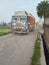 Indian village road picture in truck ,