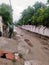 Indian village roads in monsoon.