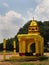 A indian village small temple with tower.