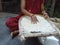 Indian Village Women Style Rice Cleaning Bamboo Kula .