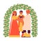 Indian wedding ceremony flat concept vector spot illustration