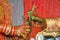 Indian wedding new couples express love by giving rose flowers to each other