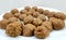 Indian white sesame seeds sweet or tilgul laddu, made up of jaggery and sesame seeds, hand made, round, indian sweet on Makar