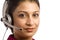 Indian Woman Wearing Headset