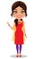 Indian woman wearing a salwar kameez suit - Vector