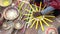 Indian woman weaving wicker basket, Kolkata, India