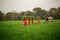 Indian women work at farmland