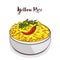 Indian yellow  rice vector