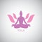 Indian Yoga Lotus Logo Vector