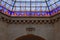 Indiana Statehouse Capital Rotunda. The beautiful stained glass dome window is original and made from German glass