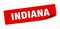 Indiana sticker. Indiana square peeler sign.