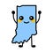 Indiana a US state color element. Smiling cartoon character.