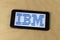 Indianapolis - Circa August 2020: IBM logo on a smartphone. International Business Machines pioneered the PC, ATM and floppy disk