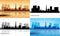 Indianapolis city skyline silhouette set